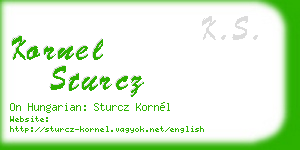 kornel sturcz business card